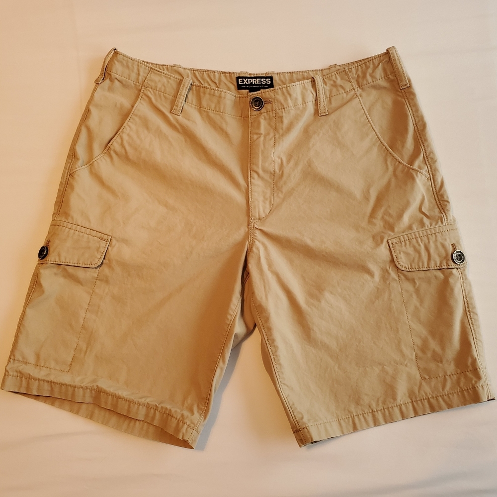 Express Cargo Shorts Tan 32